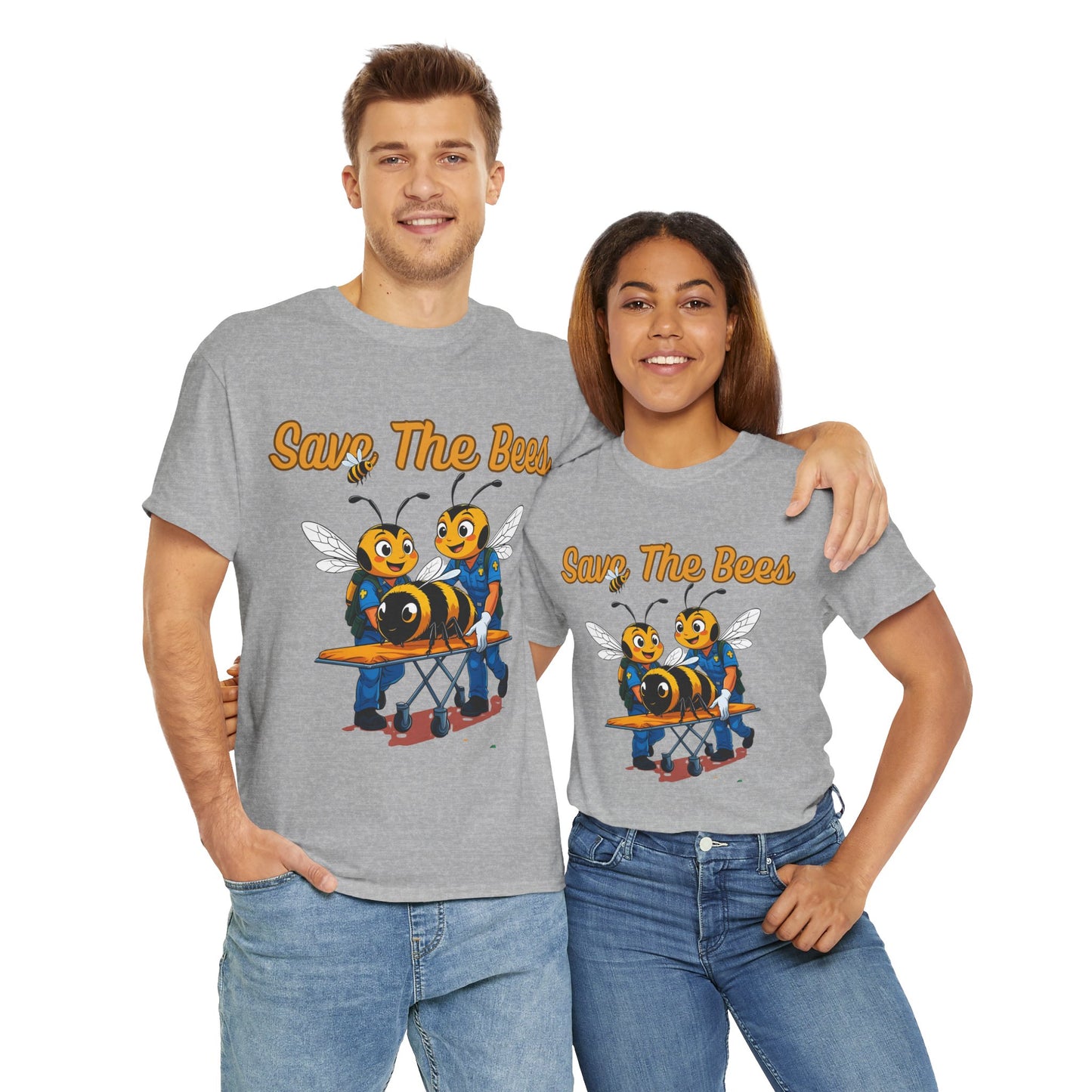 Save The Bees Unisex Cotton Tee, Eco-Friendly Fashion, Bee Conservation Shirt, Nature Lover Gift, Casual Summer Tee