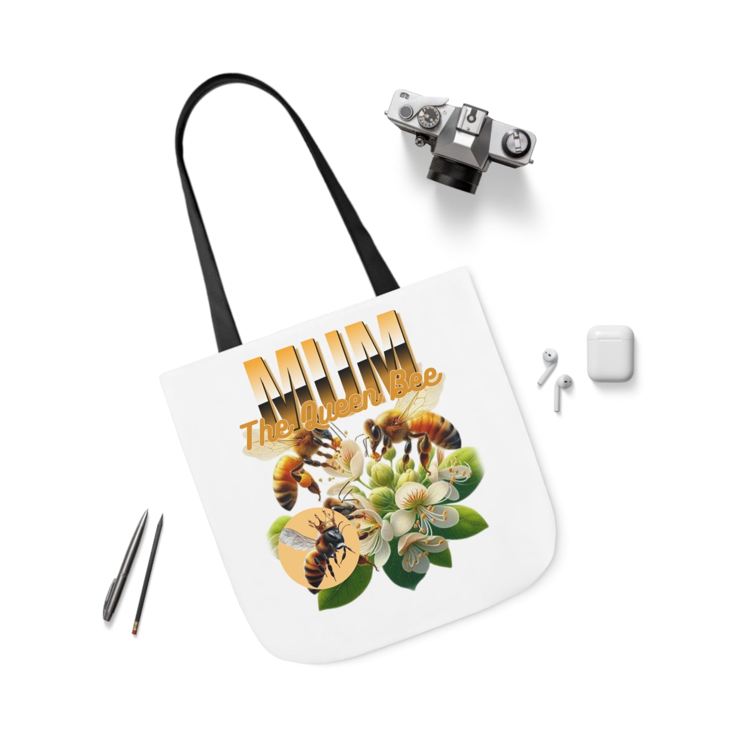 Queen Bee Canvas Tote Bag