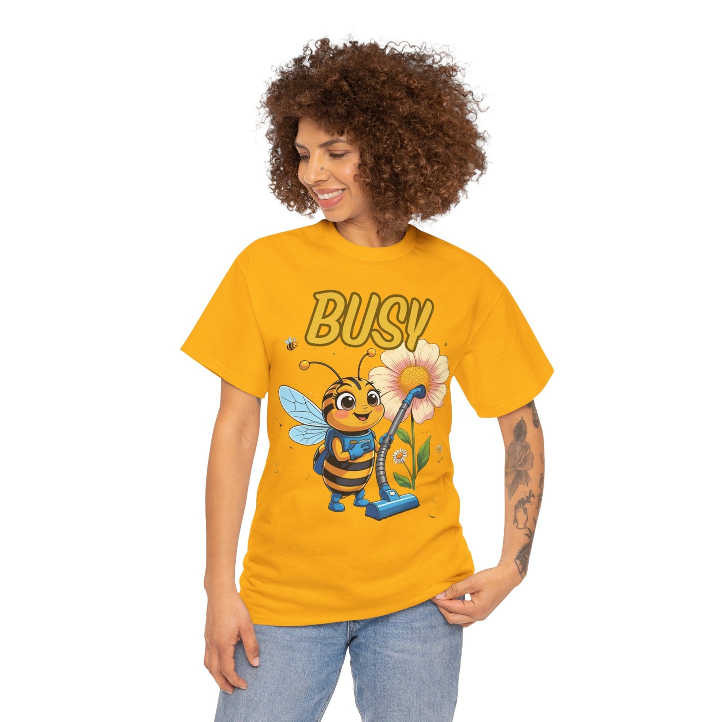 Busy Bee T-Shirt | Fun Graphic Tee for Nature Lovers, Spring Gift, Eco-Friendly Apparel, Cute Insect Shirt