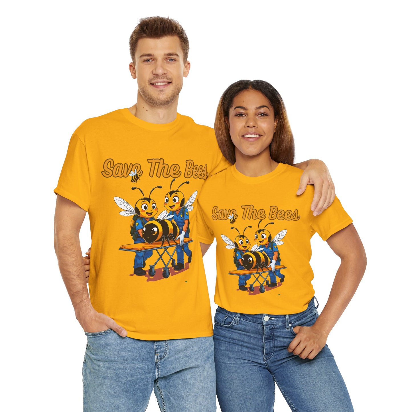 Save The Bees Unisex Cotton Tee, Eco-Friendly Fashion, Bee Conservation Shirt, Nature Lover Gift, Casual Summer Tee