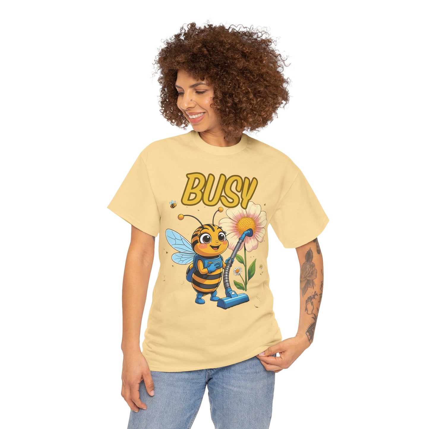 Busy Bee T-Shirt | Fun Graphic Tee for Nature Lovers, Spring Gift, Eco-Friendly Apparel, Cute Insect Shirt