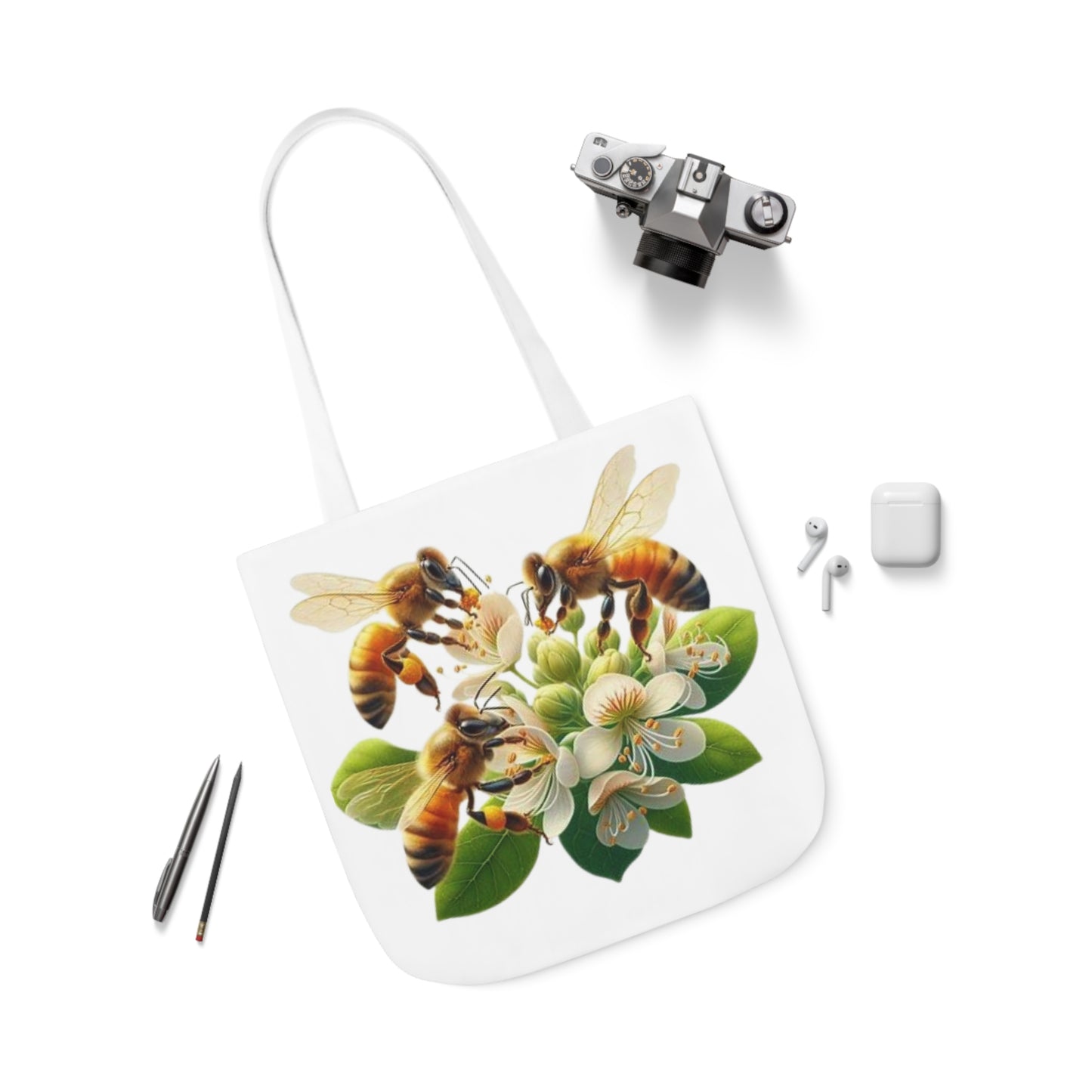 Bee-Inspired Canvas Tote Bag