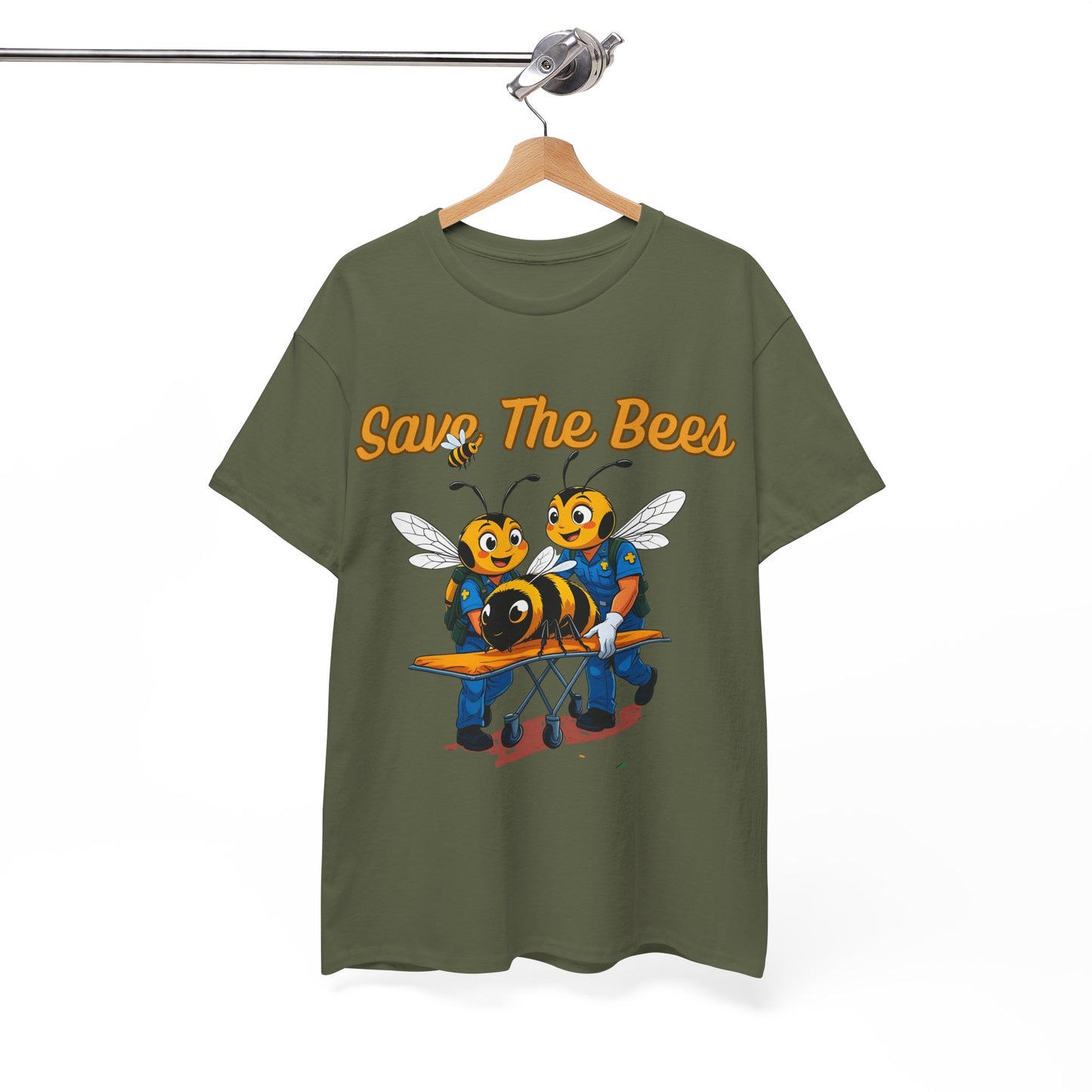 Save The Bees Unisex Cotton Tee, Eco-Friendly Fashion, Bee Conservation Shirt, Nature Lover Gift, Casual Summer Tee