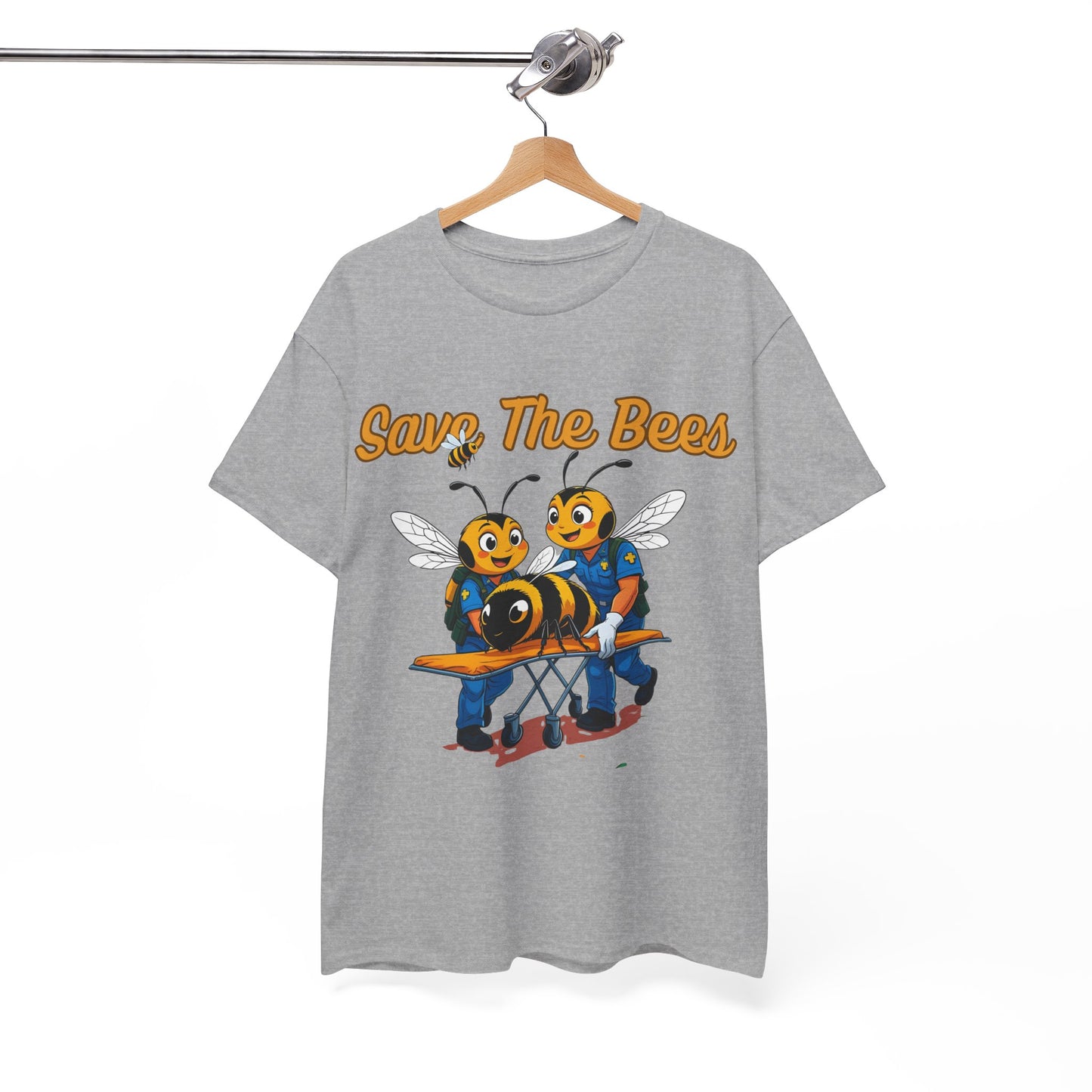 Save The Bees Unisex Cotton Tee, Eco-Friendly Fashion, Bee Conservation Shirt, Nature Lover Gift, Casual Summer Tee