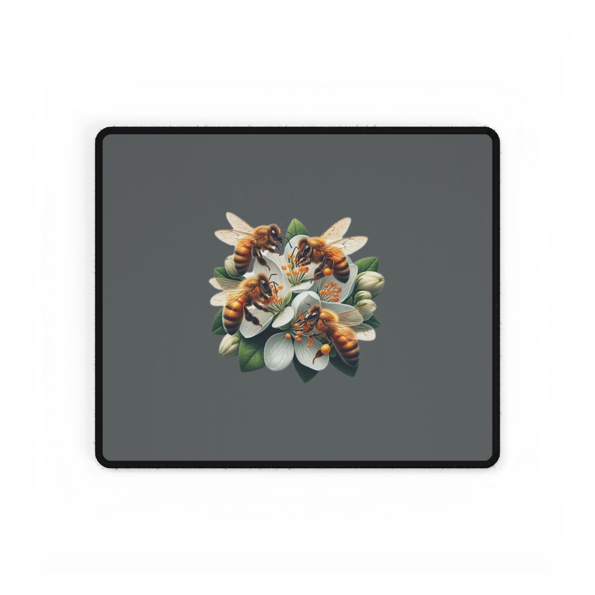 Bee Floral Desk Mat logo From CBBees.shop The Worlds Best Bee Themed Product Store