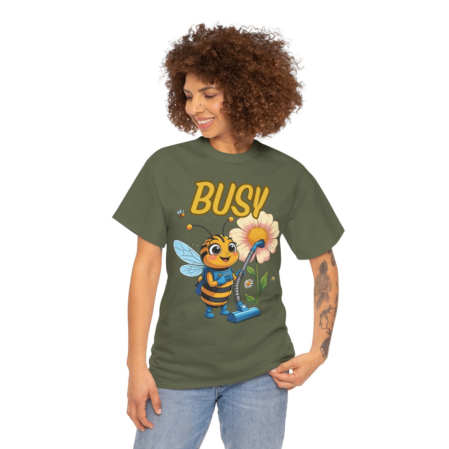 Busy Bee T-Shirt | Fun Graphic Tee for Nature Lovers, Spring Gift, Eco-Friendly Apparel, Cute Insect Shirt
