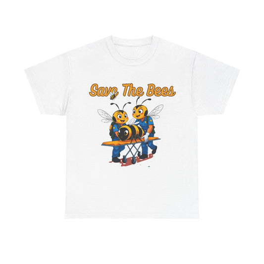 Save The Bees Unisex Cotton Tee, Eco-Friendly Fashion, Bee Conservation Shirt, Nature Lover Gift, Casual Summer Tee