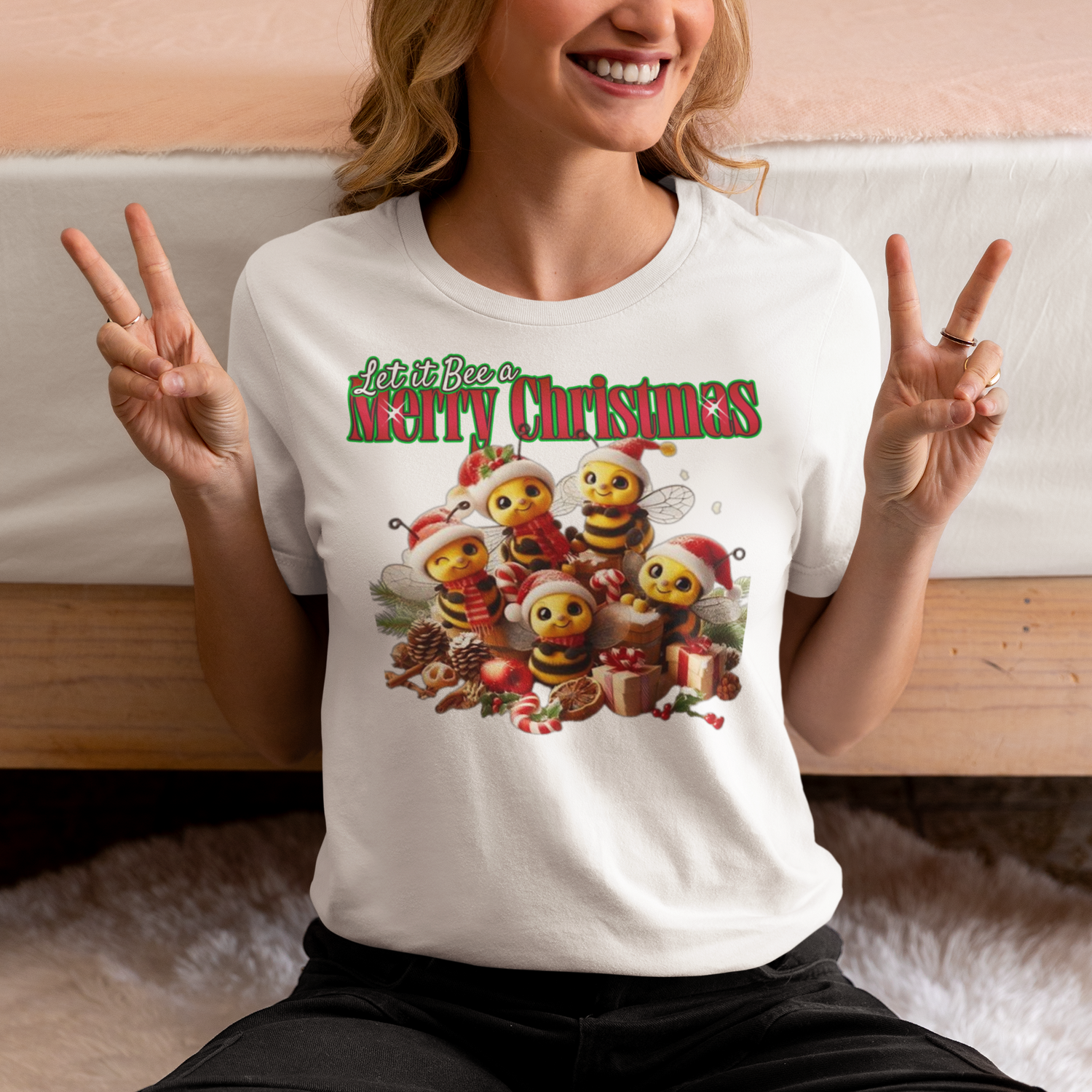 Bee Christmas T Shirt Collection: Festive, Fun, and Sustainable Holiday Apparel, save hours searching as we only sell Bee Christmas T Shirts Here