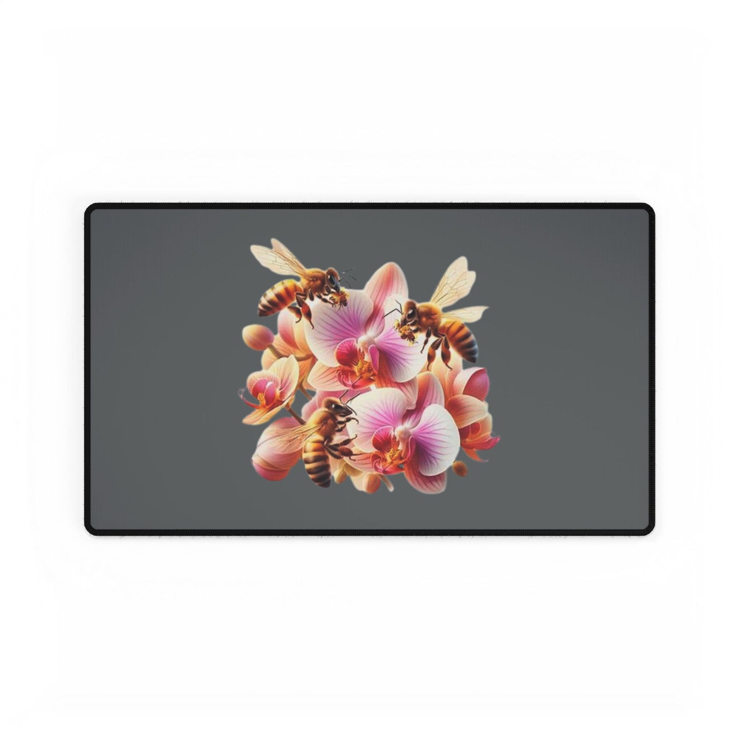 Bee Floral Desk Mat logo From CBBees.shop The Worlds Best Bee Themed Product Store