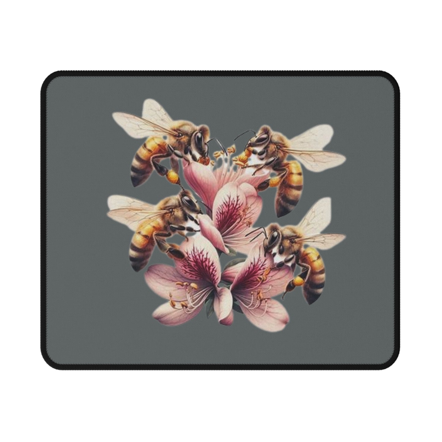 Floral Bee Mouse Pad