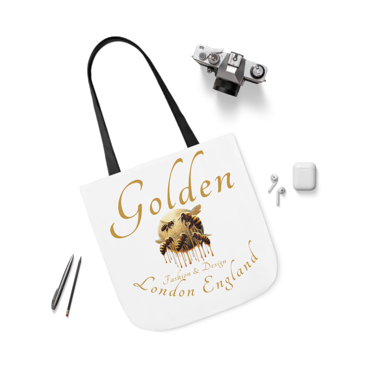 Golden Bee Canvas Tote Bag