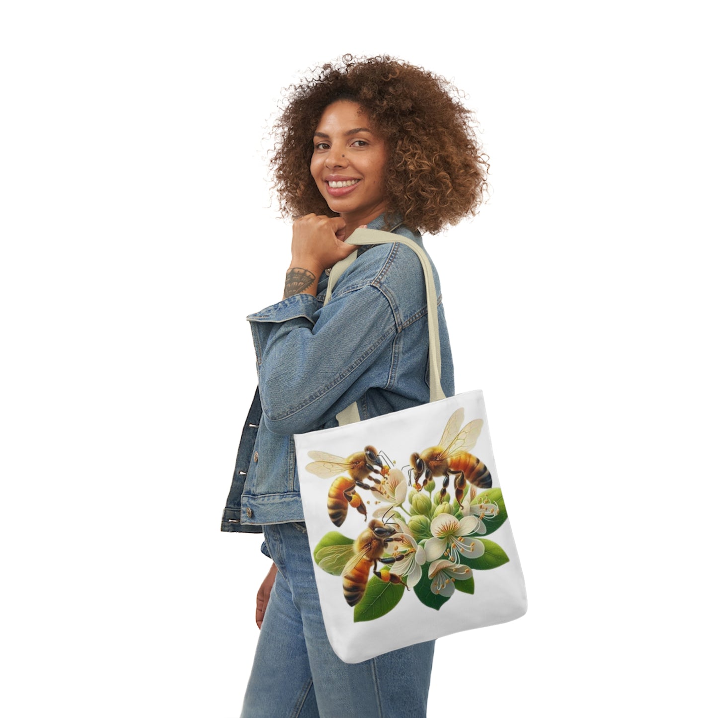 Bee-Themed Canvas Tote Bag