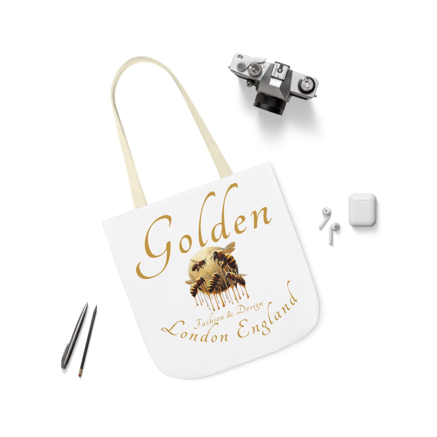 Golden Bee Canvas Tote Bag