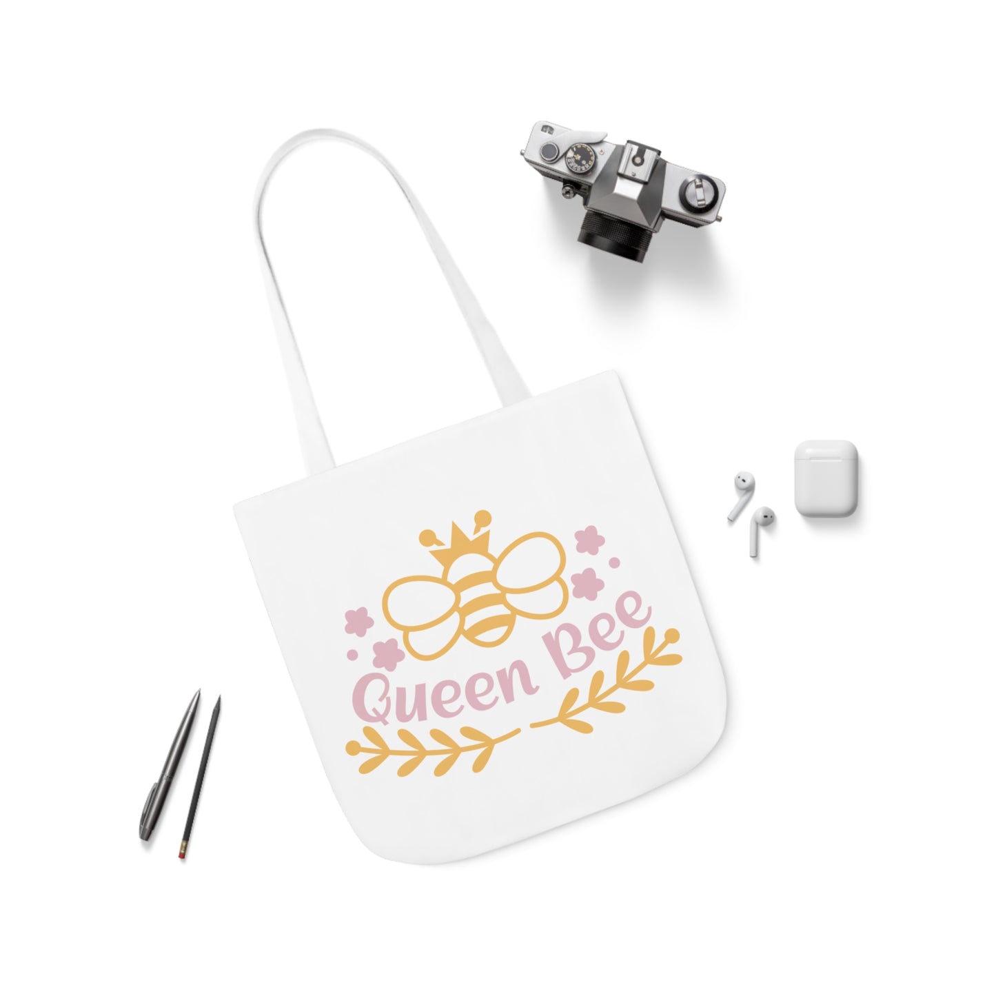 Queen Bee Canvas Tote Bag