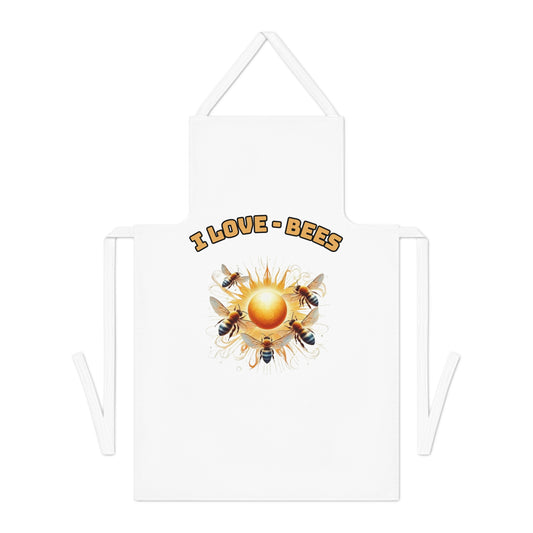 I Love Bees Adult Apron