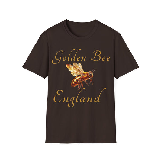 This Golden Bee England T-Shirt exudes a classic and elegant vibe, perfect for those who appreciate British heritage and style. It is versatile and can be worn for casual outings or dressed up for special occasions. Ideal for those who love England, bees, or timeless fashion.
