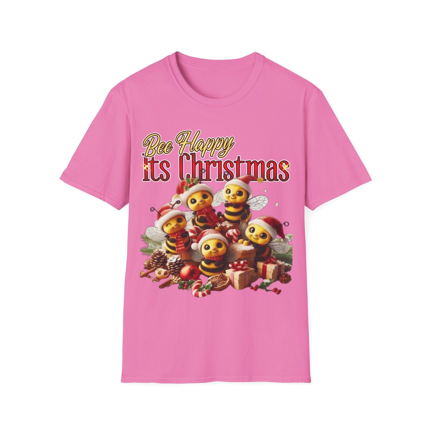 Bee Happy Its Christmas T-Shirt