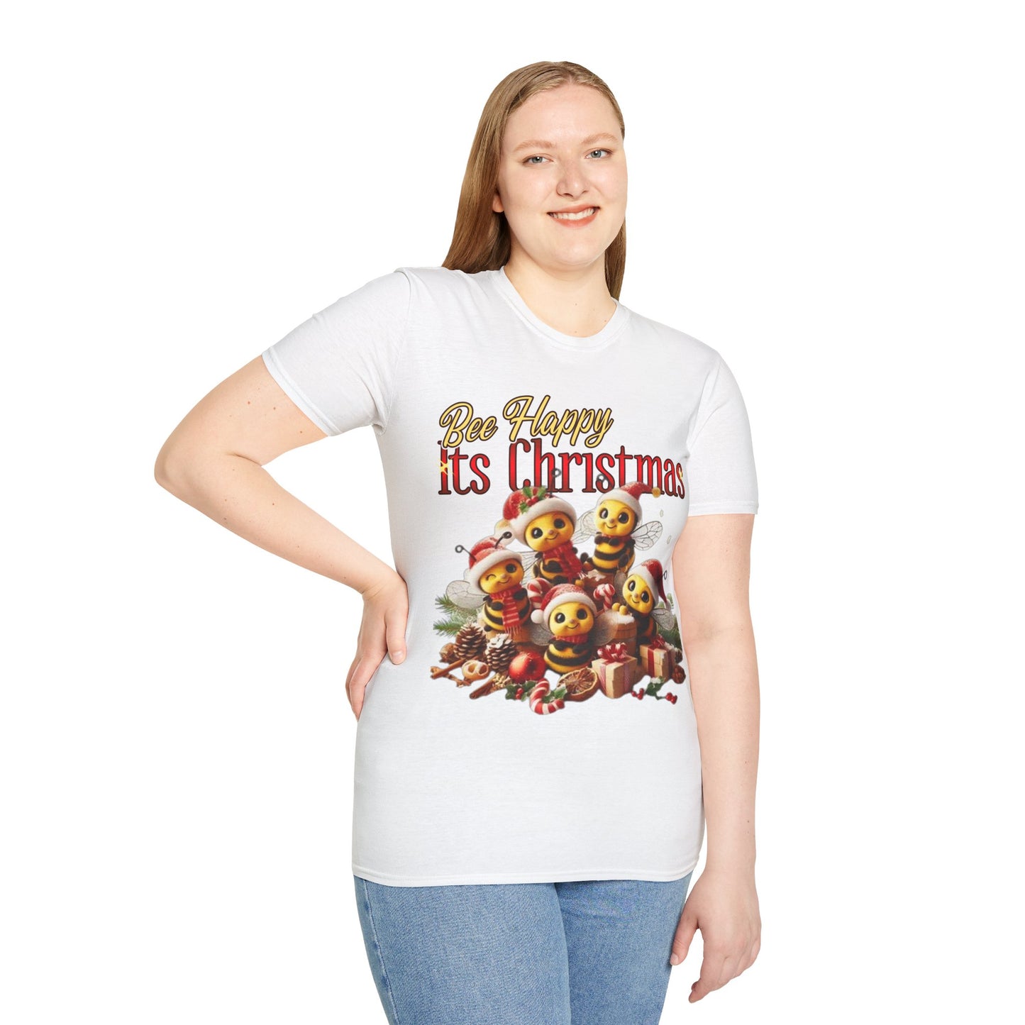 Bee Happy Its Christmas T-Shirt