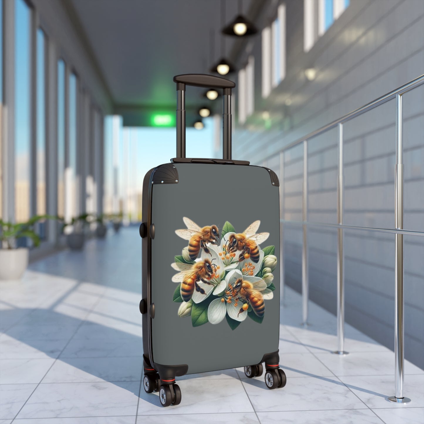 Eco-Friendly Bee-Inspired Suitcase for Nature Lovers