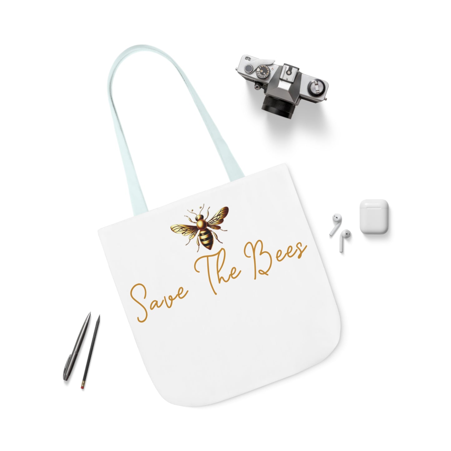 Canvas Tote Bag - Eco-Friendly 'Save The Bees' Design