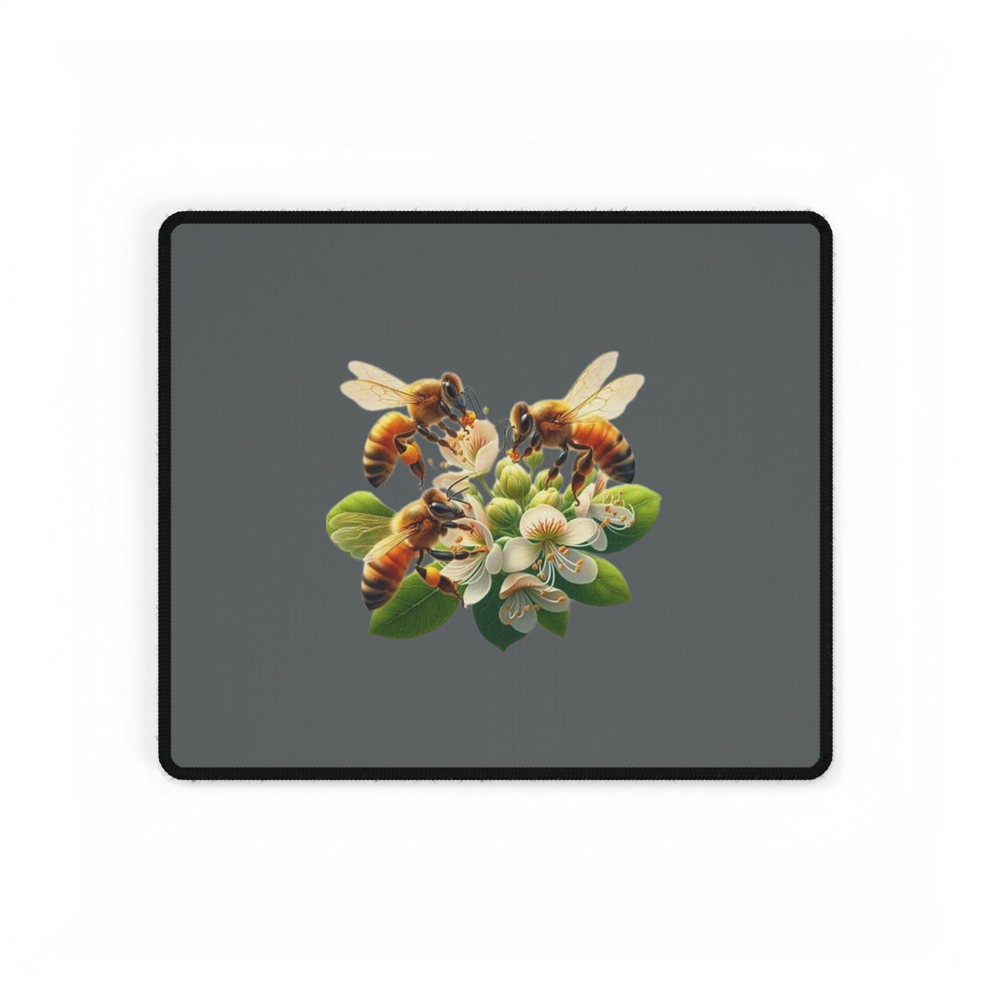 Bee Floral Desk Mat logo From CBBees.shop The Worlds Best Bee Themed Product Store