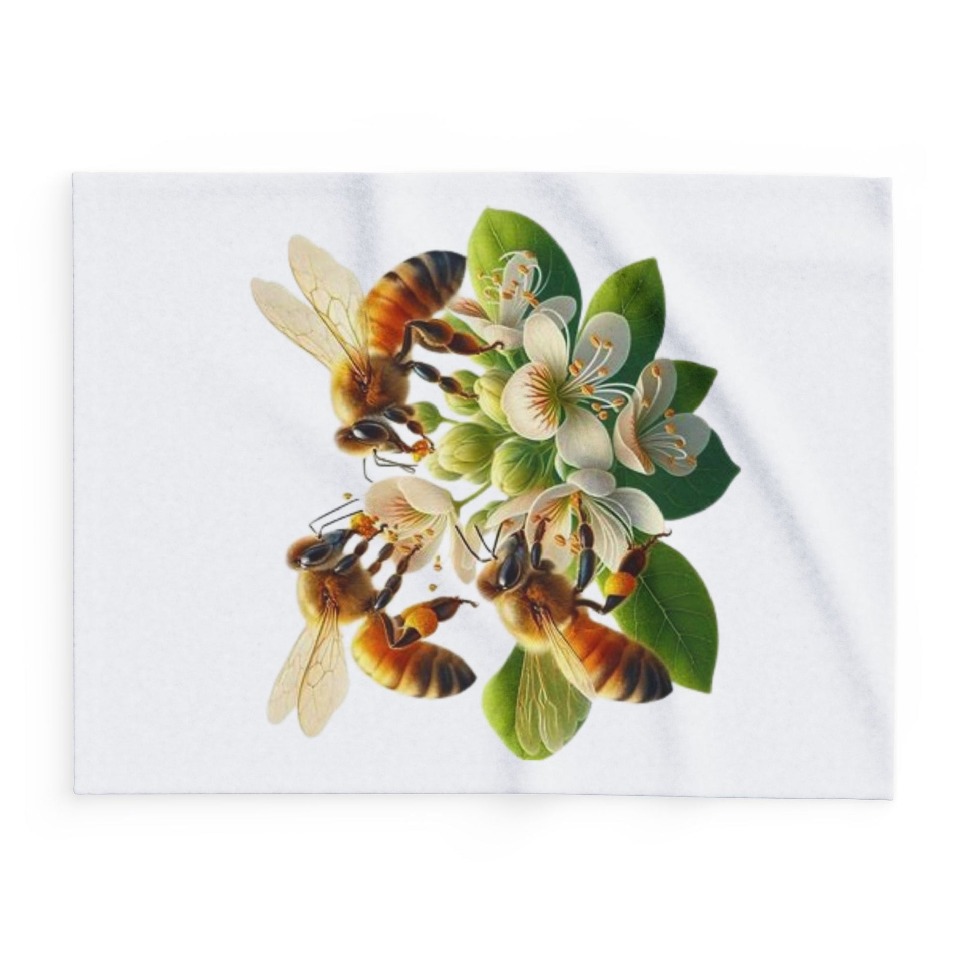 Bee Flower Arctic Fleece Blanket