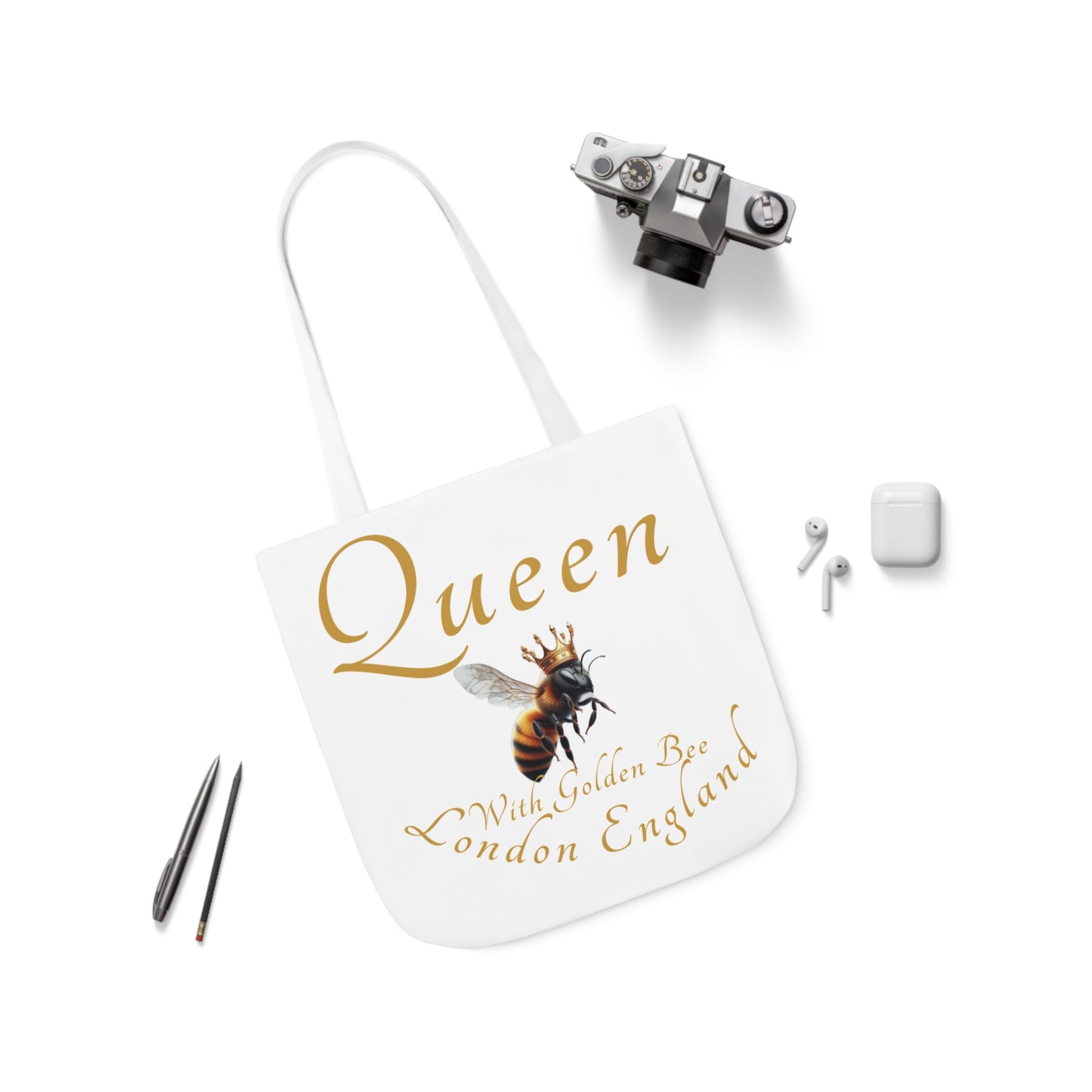 Queen Bee Canvas Tote Bag