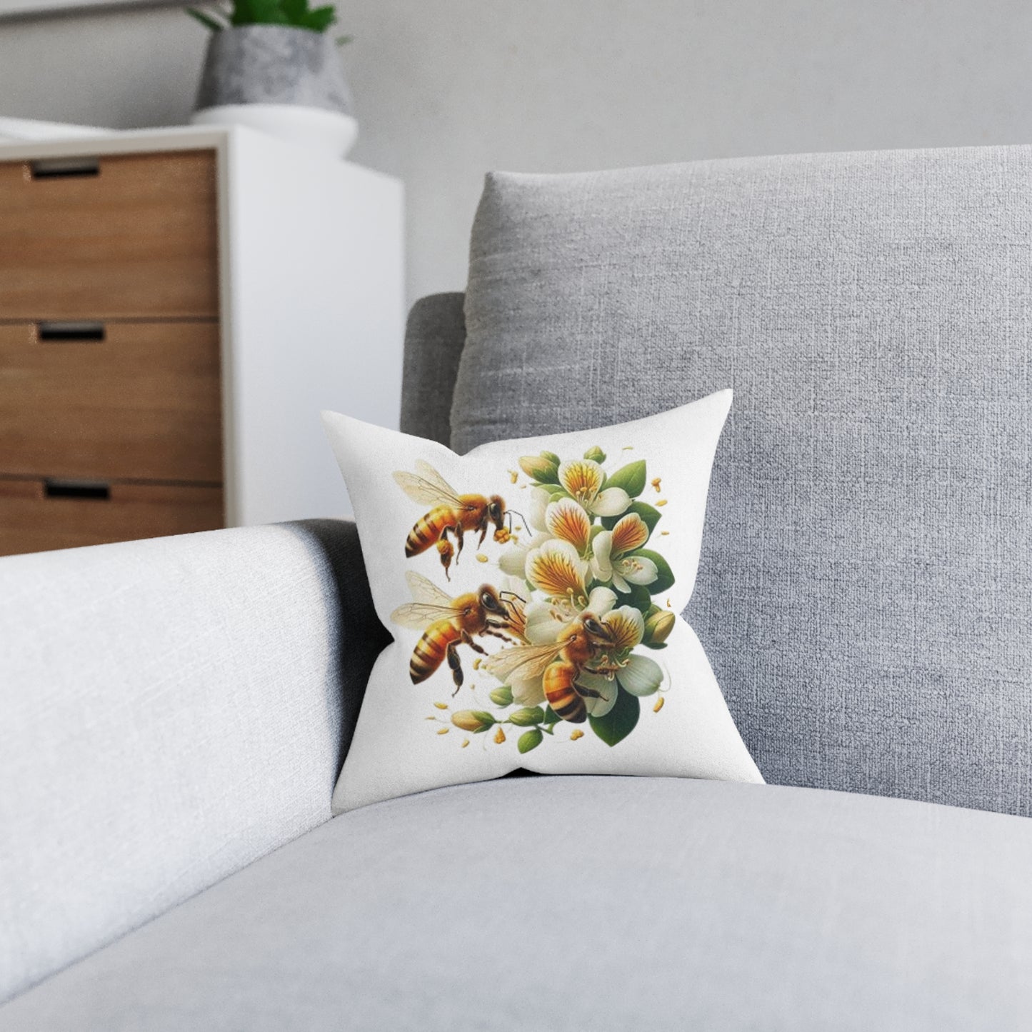 Bee Flower Pillow | Stylish Bee Flower Pillow Designs for Home Decor