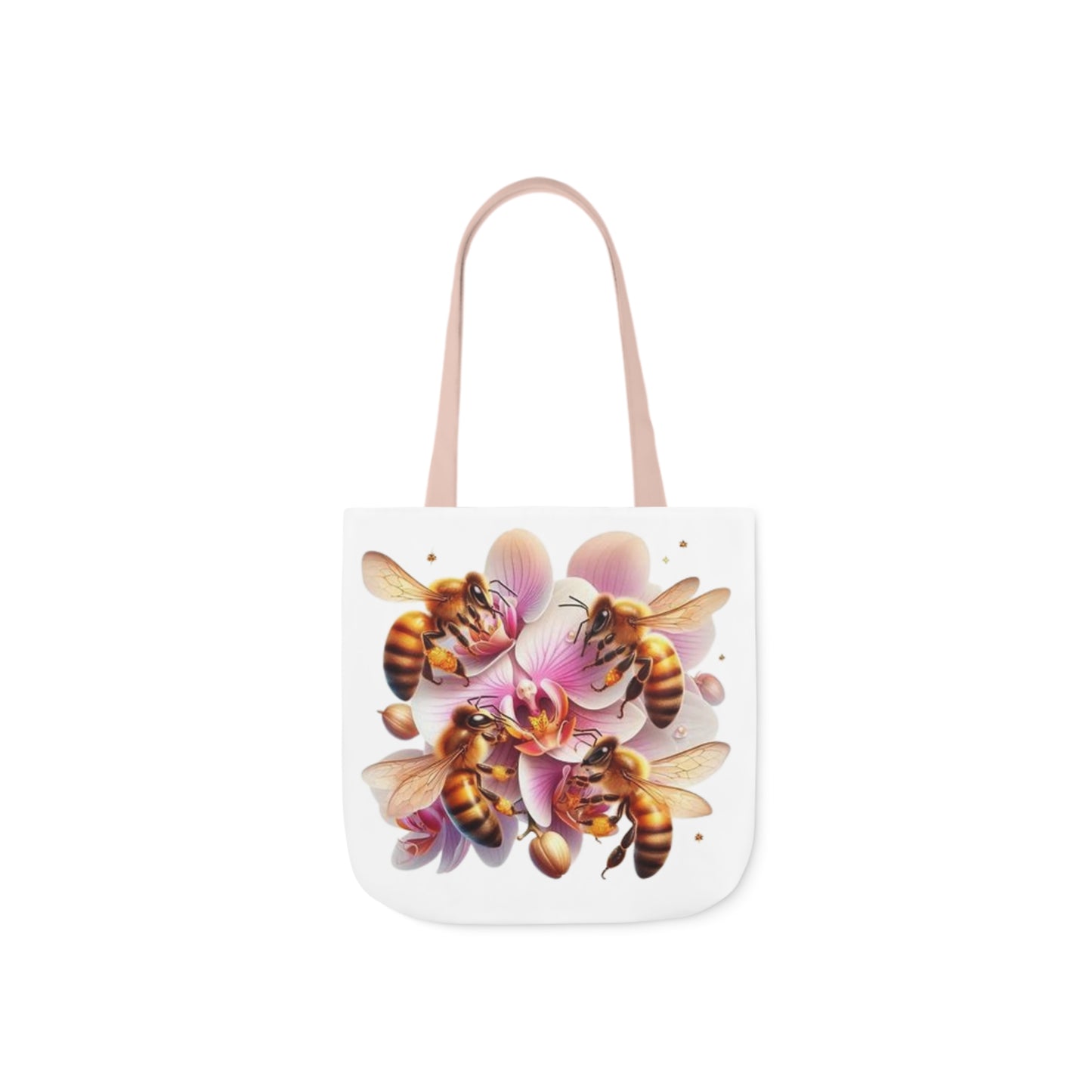 Bee & Orchid Canvas Tote Bag