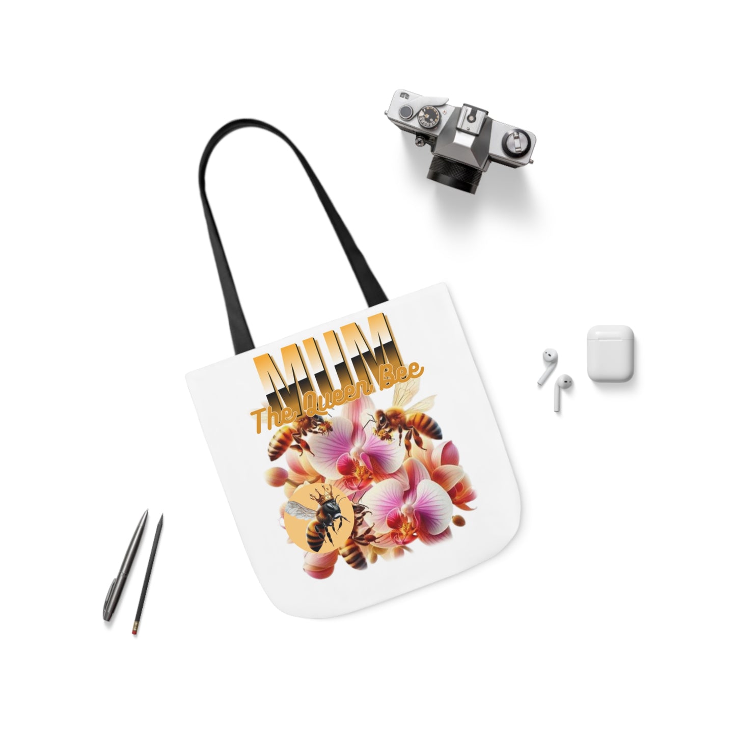 Queen Bee Canvas Tote Bag