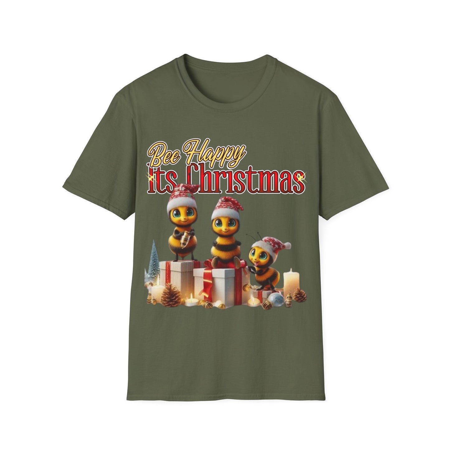 Bee Happy Its Christmas T-Shirt