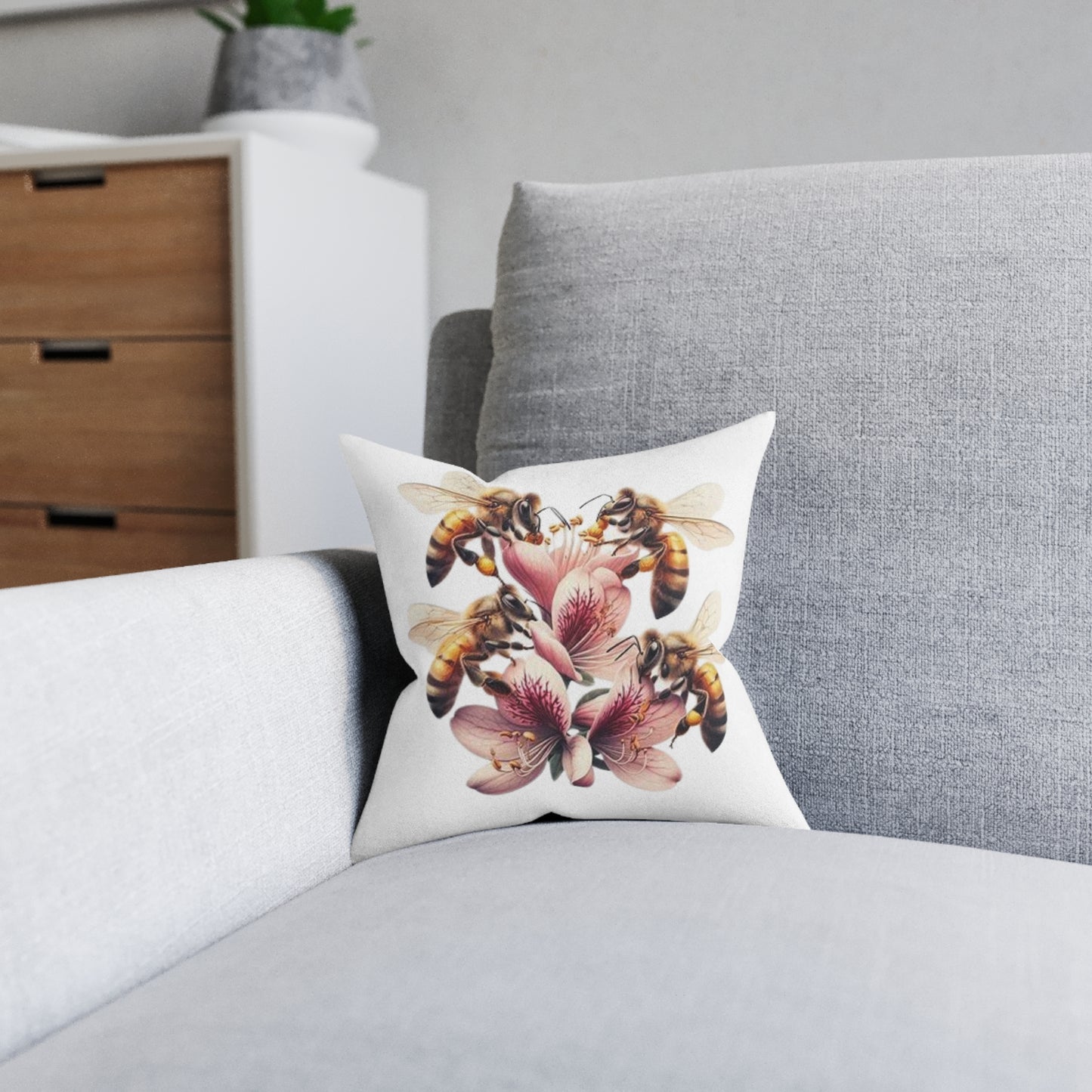 Shop our Bee Flower Square Pillow collection designs.