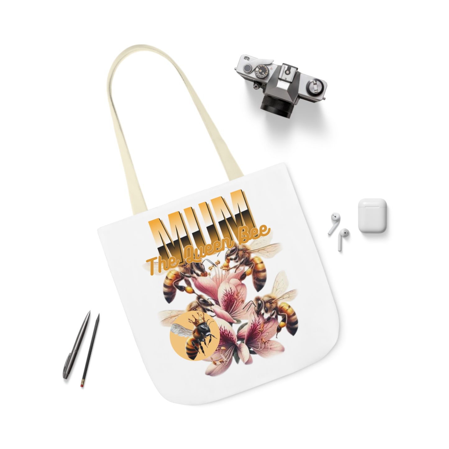 Queen Bee Canvas Tote Bag