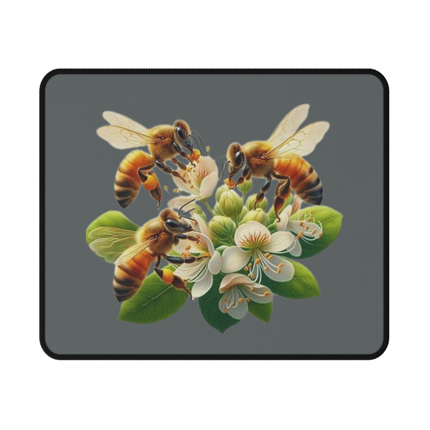 Floral Bee Mouse Pad