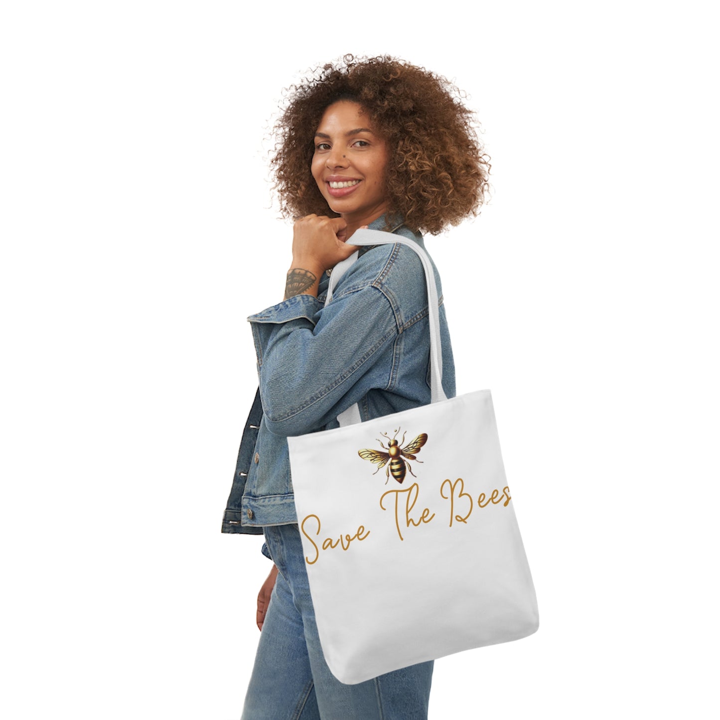 Canvas Tote Bag - Eco-Friendly 'Save The Bees' Design