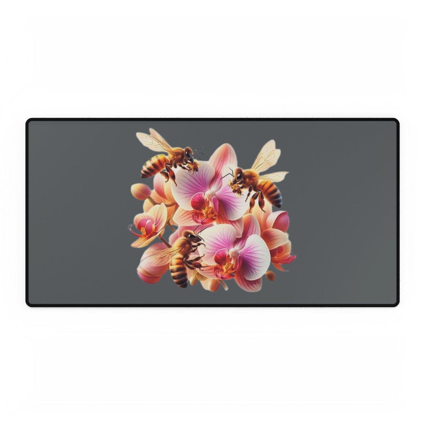 Bee Floral Desk Mat logo From CBBees.shop The Worlds Best Bee Themed Product Store