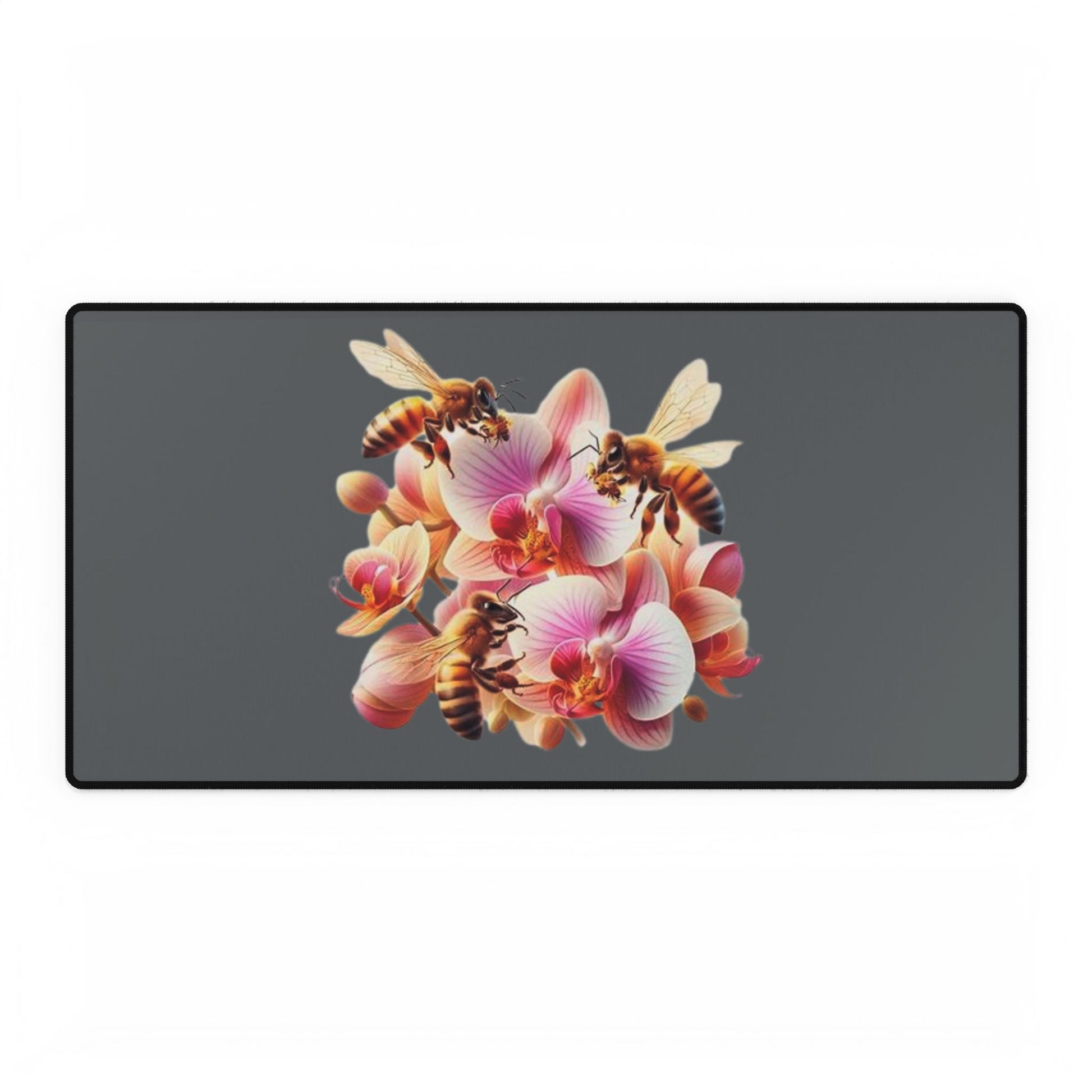 Bee Floral Desk Mat logo From CBBees.shop The Worlds Best Bee Themed Product Store