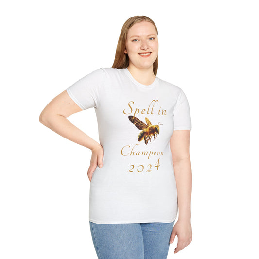 This Spelling Bee T-Shirt is a fun and whimsical addition to any wardrobe. Perfect for those who love word games and competitions, this shirt gives off a playful and lighthearted vibe. Whether worn casually or as part of a themed event, this T-Shirt is sure to spark conversations and bring a smile to the wearer's face. Ideal for students, teachers, and language enthusiasts. Perfect for back-to-school season, spelling bee events, or casual wear.