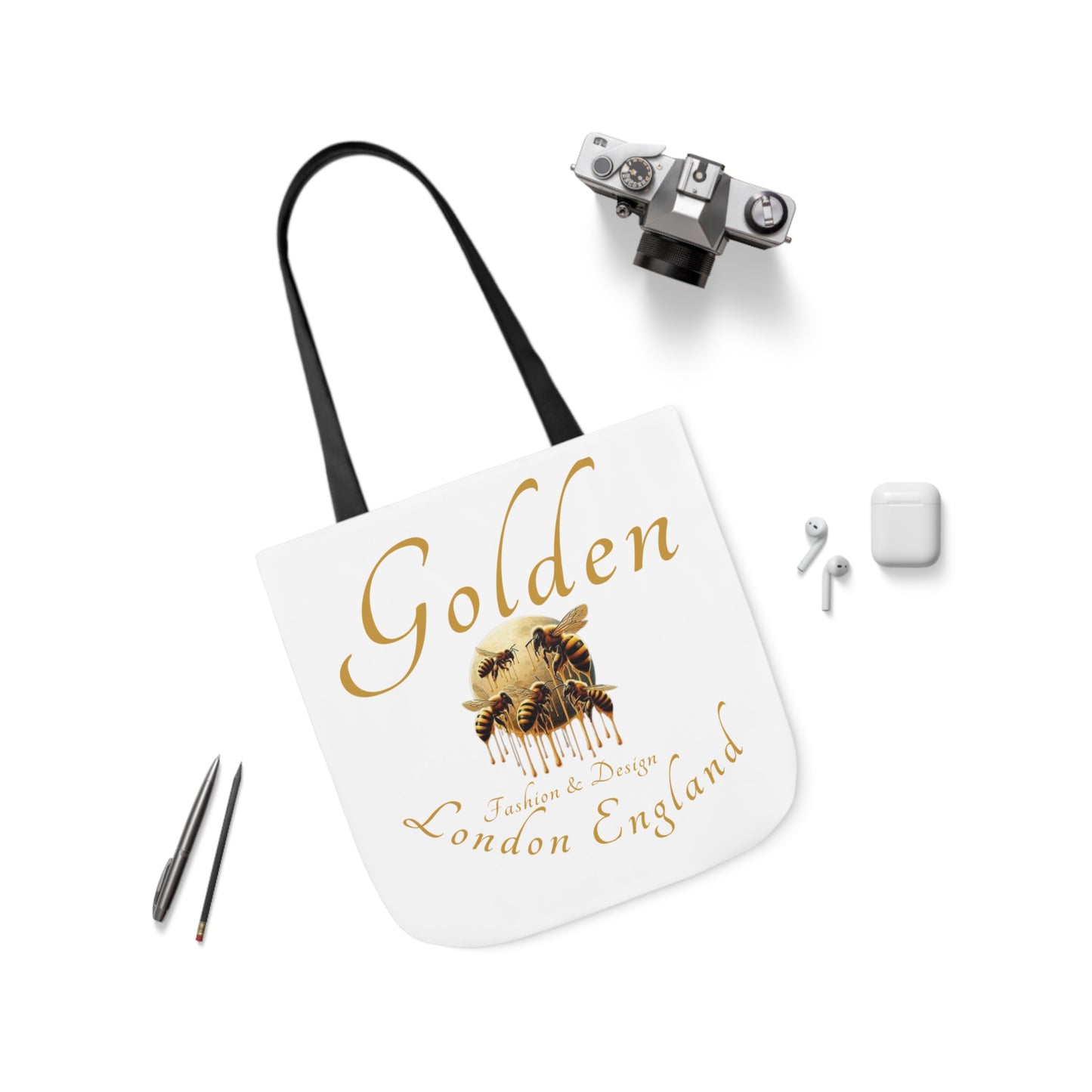 Golden Bee Canvas Tote Bag