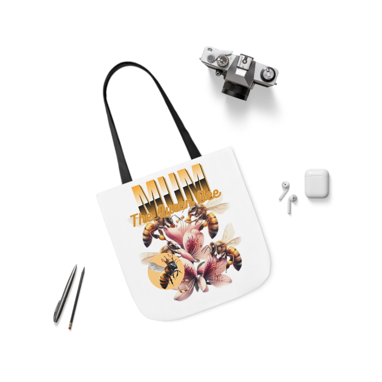 Queen Bee Canvas Tote Bag