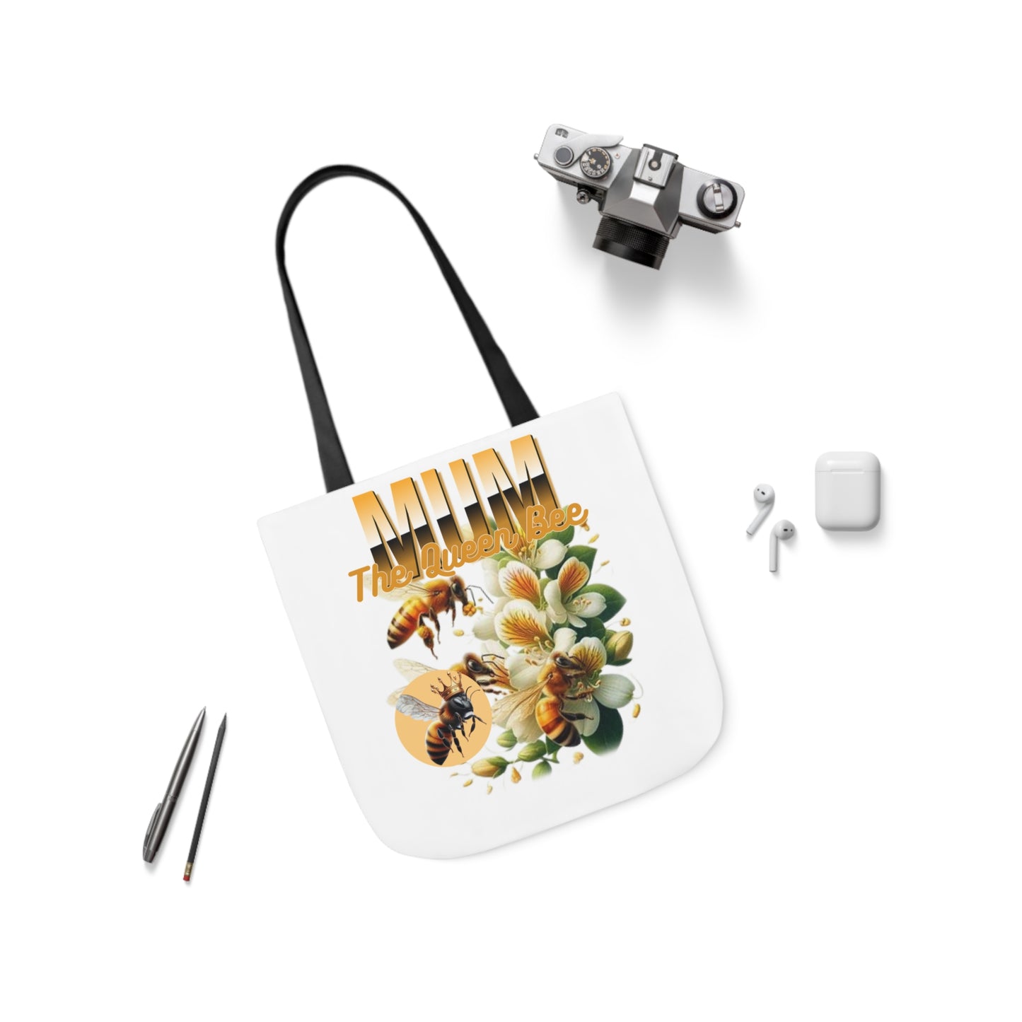 Queen Bee Canvas Tote Bag