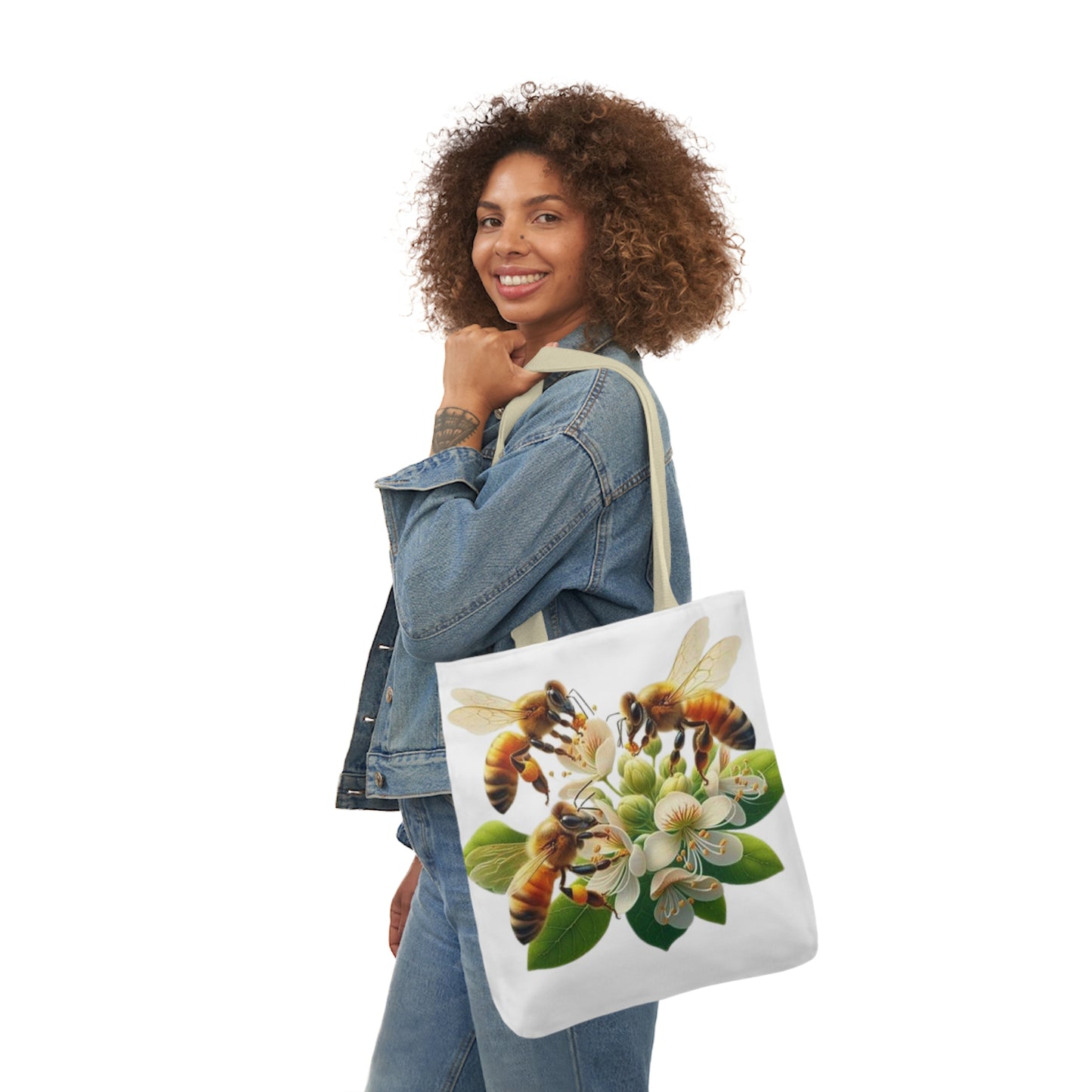 Bee-Themed Canvas Tote Bag