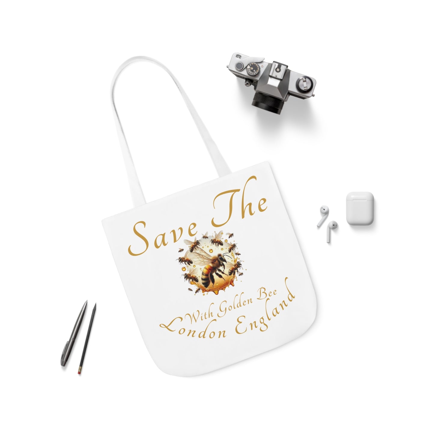 Save The Bees Canvas Tote Bag