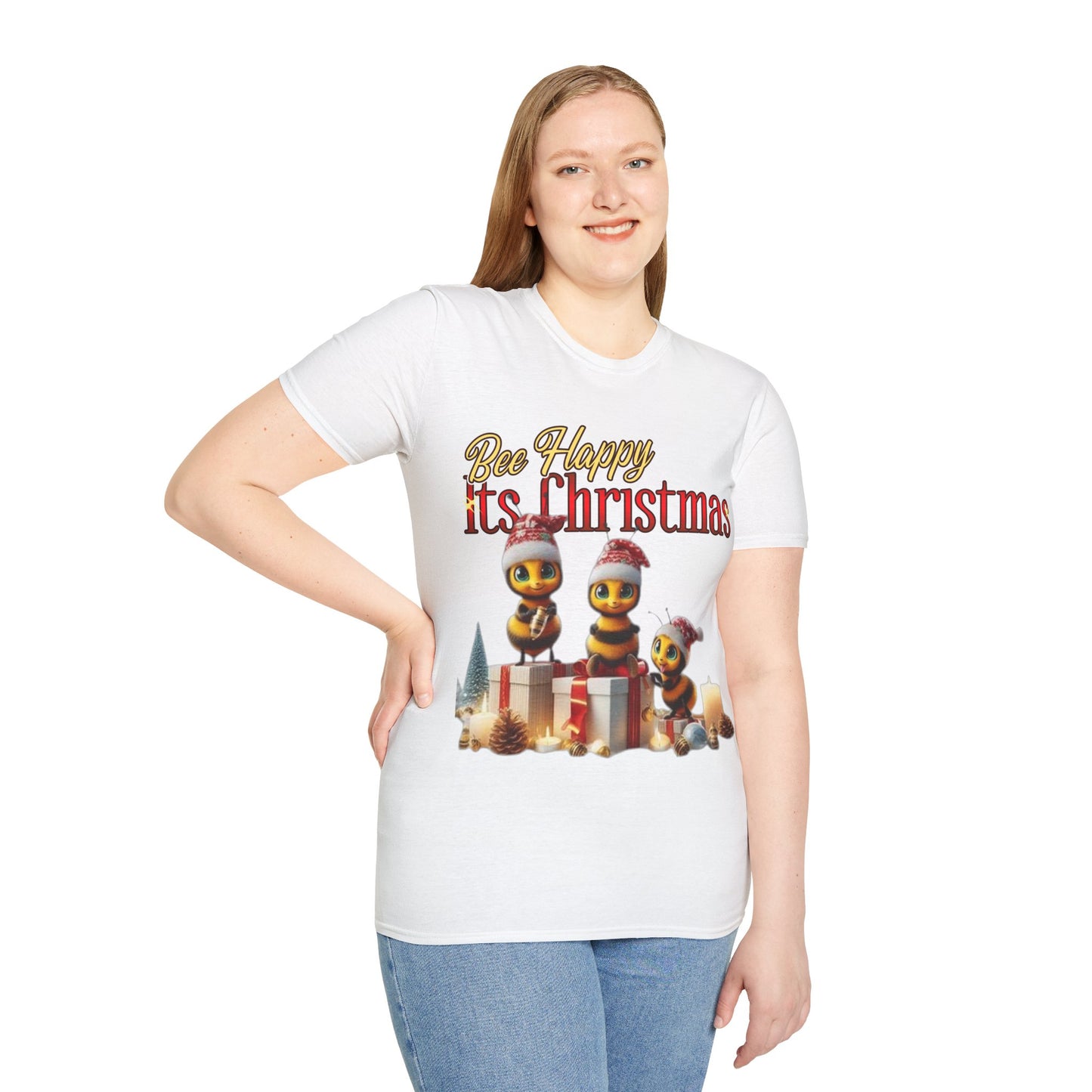 Bee Happy Its Christmas T-Shirt