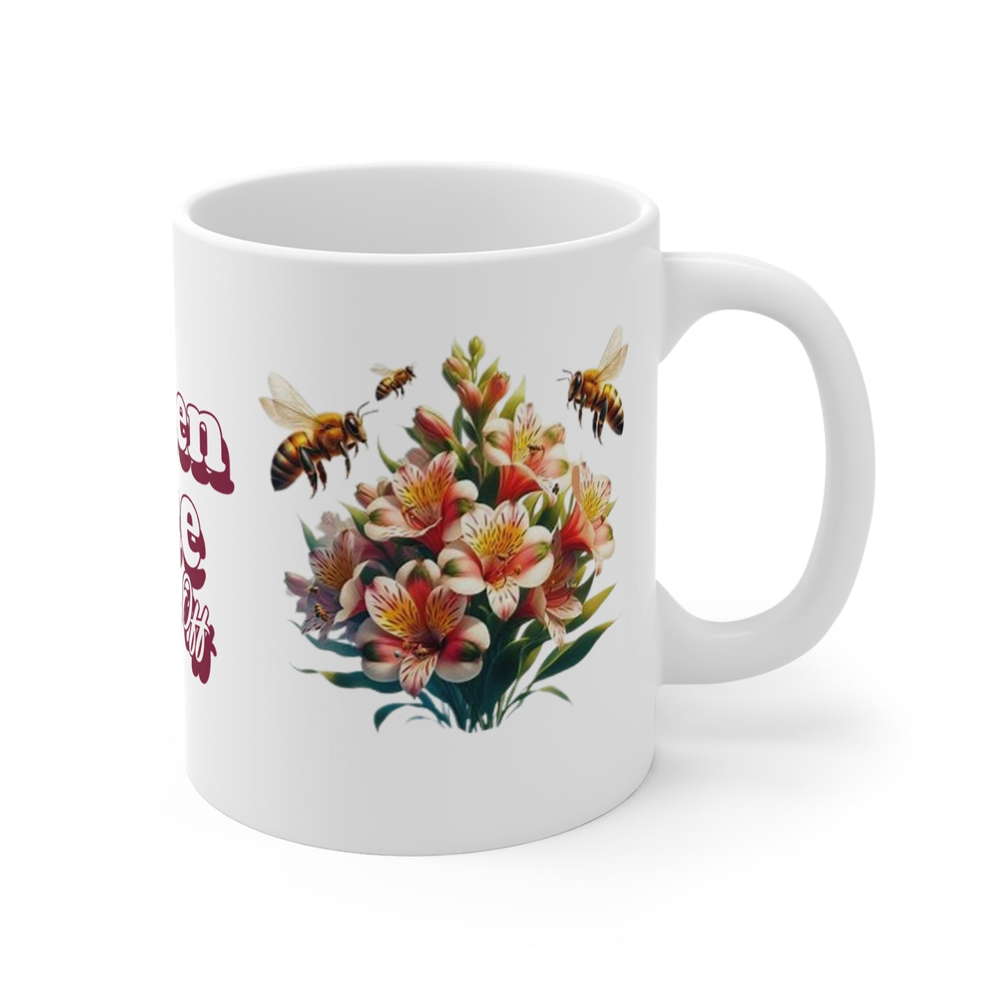 Queen Bee 11oz White Mug