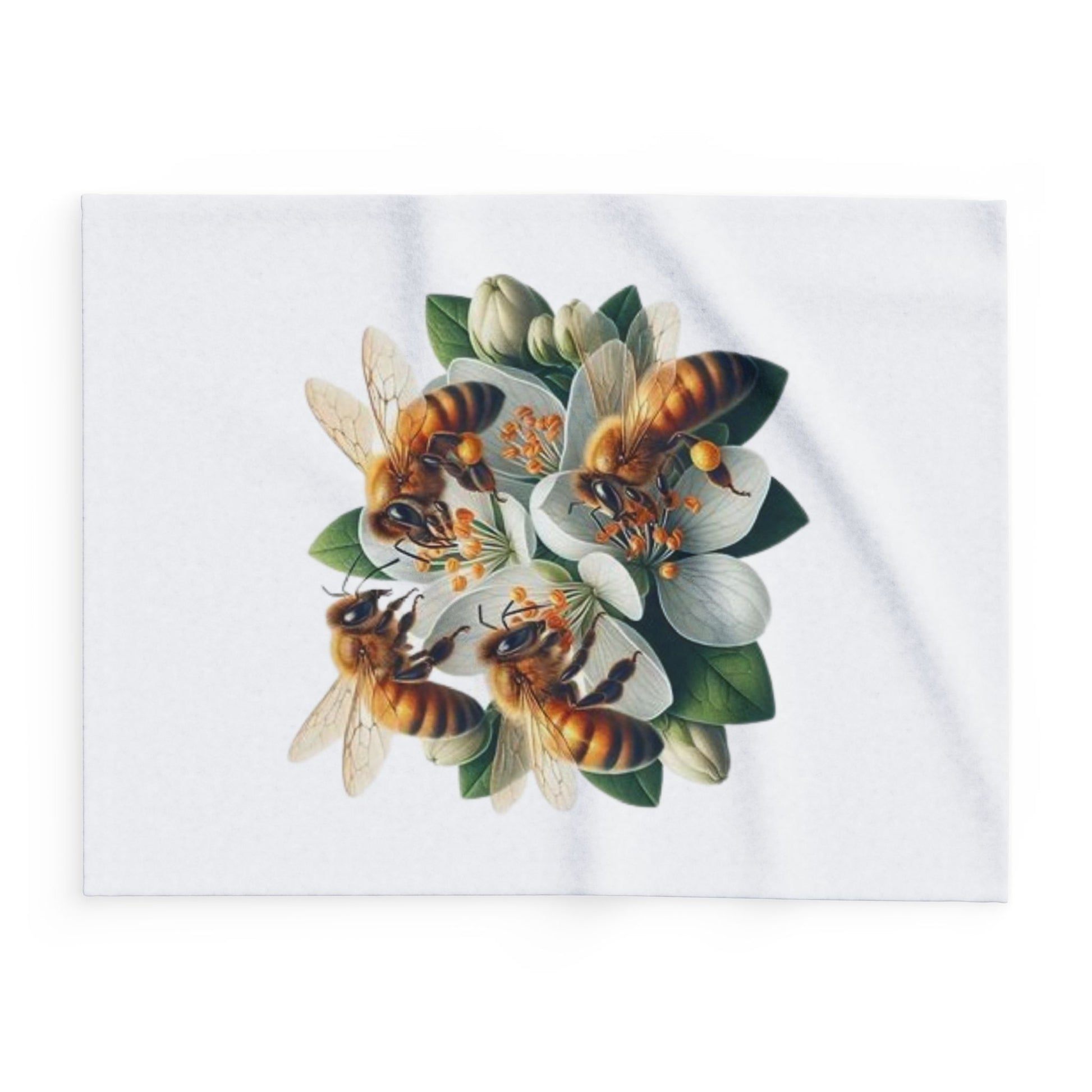 Bee Flower Arctic Fleece Blanket