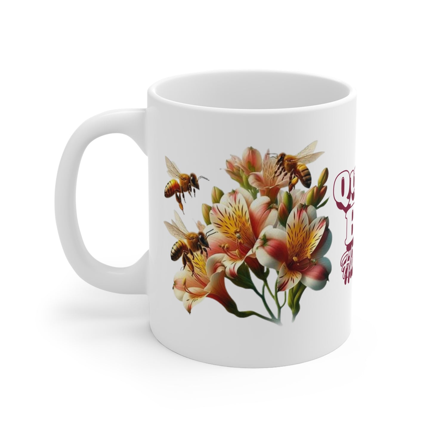 Queen Bee 11oz White Mug