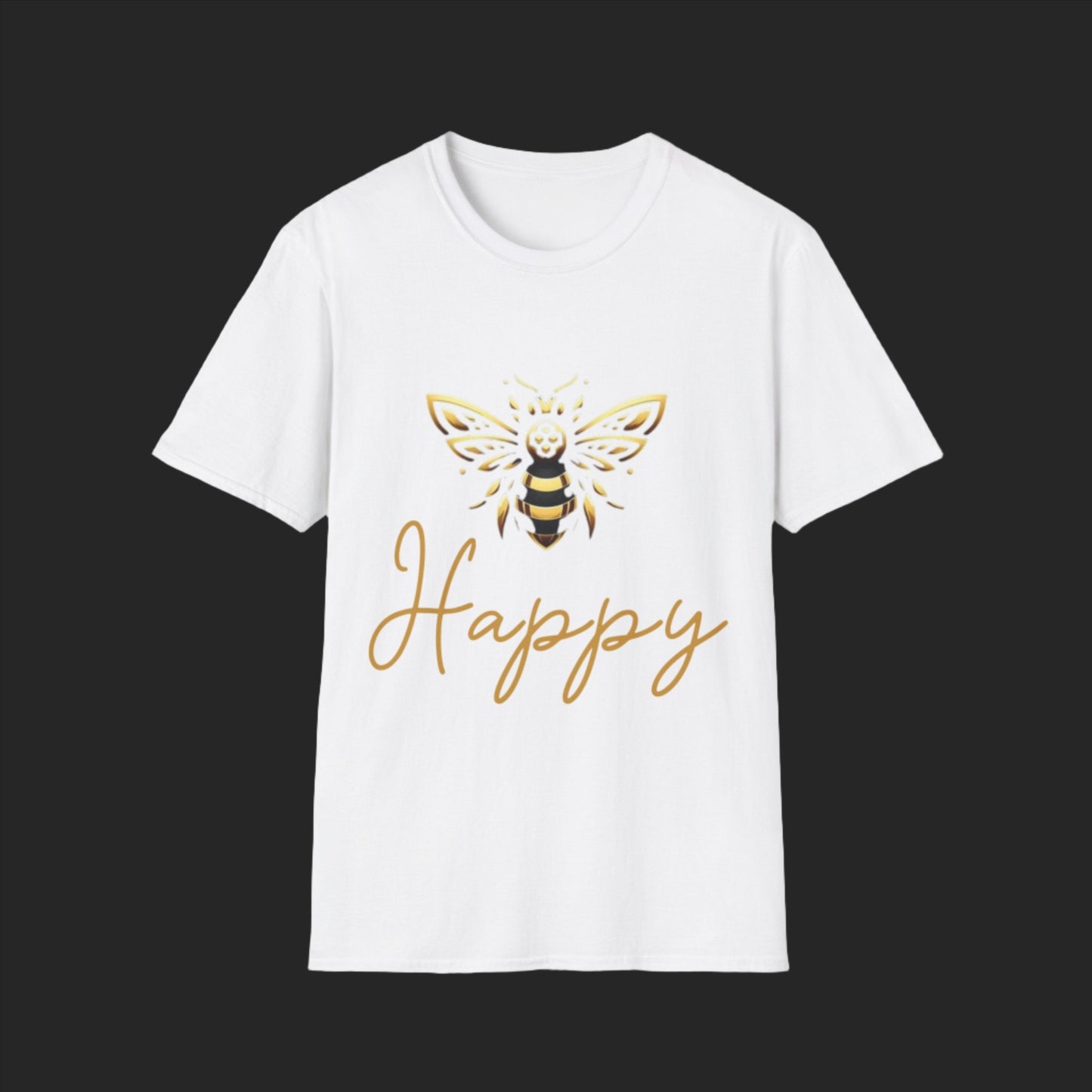 Bee Happy Bumble Bee T-Shirt from CBBees.shop the worlds best bee themed product store