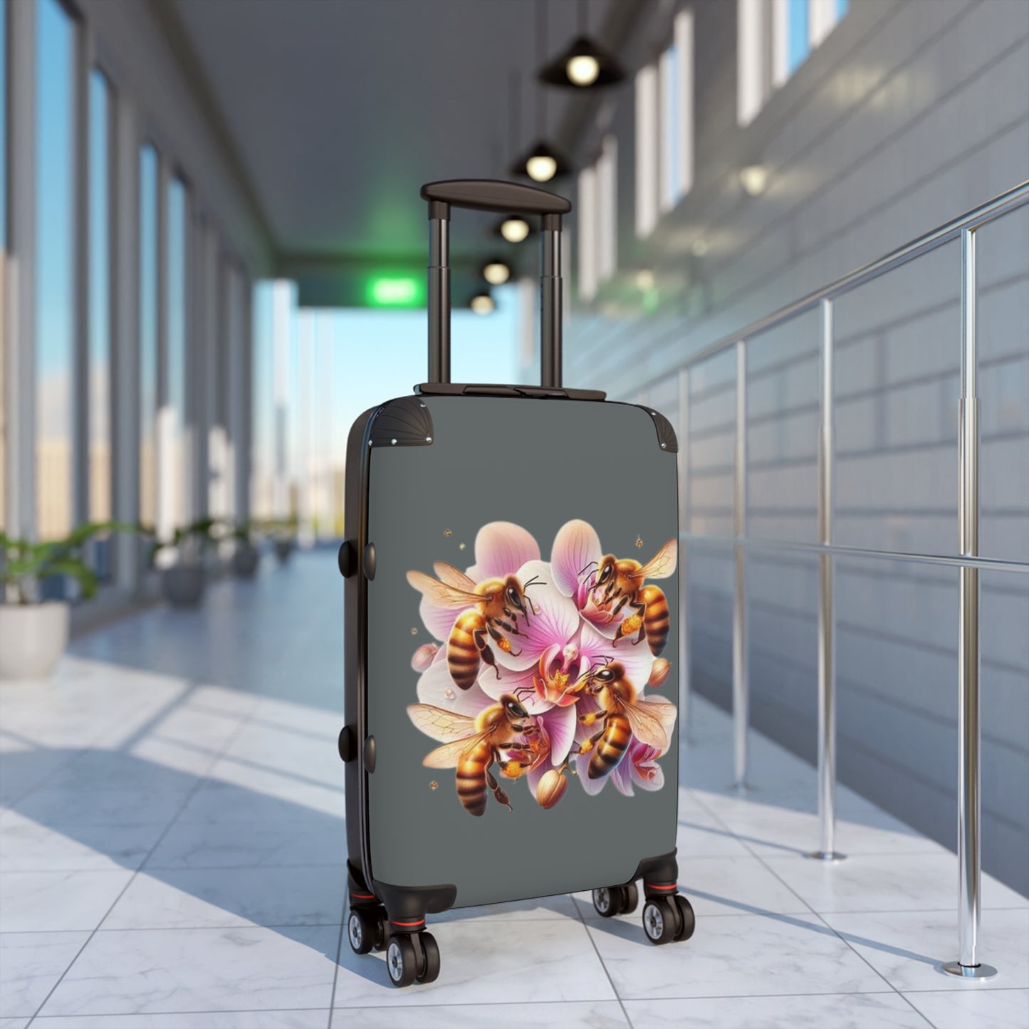 Bee Floral Design Suitcase logo From CBBees.shop The Worlds Best Bee Themed Product Store