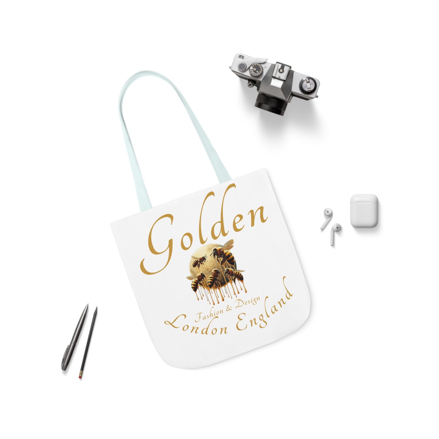 Golden Bee Canvas Tote Bag